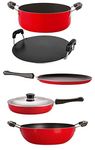 Nirlon Non-Stick Aluminium Flat Base Gas Compatible 5 Piece Kitchen Utensils Offer