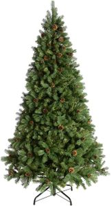 WeRChristmas 8ft Pre-Lit Christmas Tree – Artificial Holiday Decor