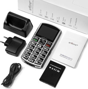 artfone A400 4G Senior Mobile Phone – Big Button, USB-C, SOS, Silver