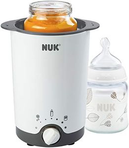 NUK Thermo 3in1 Babyflaschenwärmer | schonendes Auftauen, Erwärmen und Warmhalten von flüssiger und breiförmiger Nahrung | Korb Zum einfachen Herausnehmen | EU-Stecker