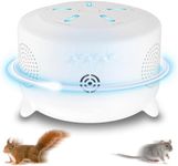 Mice Rat Repellent Indoor, Ultrasonic Repellent Rodent Mice, 360° Squirrel Repeller with 9 Strobe Lights, Repel Mouse/Squirrel/Bat for Attics, House