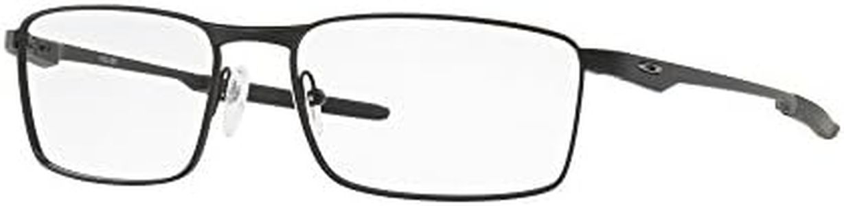 Oakley Men's Ox3227 Fuller Rectangular Prescription Eyeglass Frames, Satin Black/Demo Lens, 57 mm