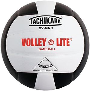 Tachikara Volley-Lite Volleyball, Black/White, one Size fits All (SV-MNC-Blk/Wht)