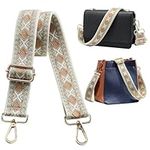 Navaris Replacement Bag Strap - Extra Long 75-138cm (29-1/2-54-3/8") Strap with Clips for Your Purse Handbag Shoulder Bag or Cross Body Bag - Boho Brown