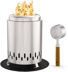 Tectsia Tabletop Fire Pit, 7.8 x 5.5 Inch Mini Smores Table Top Firepit, Protable Small Tabletop Firepit with Folding Stand, Fireproof Mat, Travel Bag, 304 Stainless Steel, Fueled by Pellets or Wood