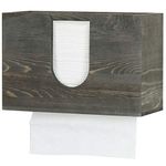 MyGift Vintage Grey Wood Wall Mounted Bathroom Paper Towel Dispenser