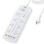 Auvo Power Strip with 8 AC Outlets 