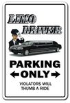 Limo Driver Sign Limousine Chauffeur Stretch car Pool Soccer mom | Indoor/Outdoor | 12" Tall Plastic Sign