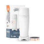 Playtex Diaper Genie Complete Assembled Diaper Pail with Odor Lock Technology & 1 Full Size Refill, White (1 Pail and 1 Refill per Unit)