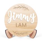 Party to Be Personalized Newborn Baby Name Sign, 3D Wooden Birth Announcement Sign for Hospital for Baby Boys and Girls