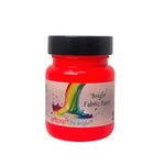 artcraft by anglo Neon Red Fabric Paint, 60ml Textile Paint. Permanent Paints for Clothes, T-Shirts, Bags & Jeans. Ideal for Art & Craft DIY Projects