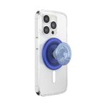 PopSockets Phone Grip for MagSafe with Kickstand, Magnetic Stand, Swappable Top, Secure Hold for iPhone MagSafe Cases, Phone & Tablet Grip - Translucent Ocean