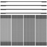 GLMFAN 5 Inch Scroll Saw Blades, 60pcs Pin End Scroll Saw Blade Replacement for 3921 3922 3923 SC165VS, High Carbon Steel Metal Cutting Scroll Saw Blade 10TPI 15TPI 18TPI 24TPI for Wood Plastic