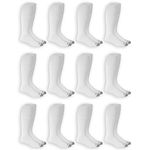 Fruit of the Loom Men's Dual Defense Tube Socks 12 Pair, White, Shoe Size: 6-12