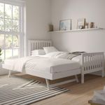 Oxford Single Guest Bed in Pure White - Trundle Bed Included