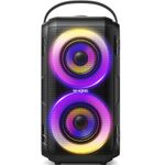 W-KING Bluetooth Speaker with 2 Full-Range Drivers-Super Bass, 80W Wireless Portable Party Loud Outdoor Haut Parleur Speaker with LED Lights, Huge 105dB Sound, IPX5, 24H, U-Disk, TF Card, AUX, EQ