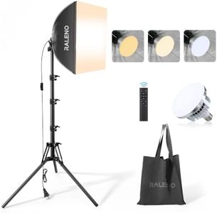 RALENO Softbox Photography Lighting Kit, 16"x16" LED Studio Soft Box Light
