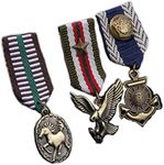 3pcs/Pack Military Hero Medals Blazer Suit Stripe Navy Military Badge Brooch Pin