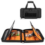 samdew Chef Knife Bag, 18 Knife Slots for Pro Chefs' Knife Sets, Knife Case with Detachable Shoulder Strap for Kitchen, Hiking, and Travel, Bag Only