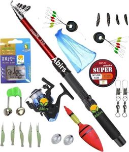Abirs Fiber Fishing Rod Q9 Lightweight Red Fishing Rod 210cm Perfect for Bass and Trout