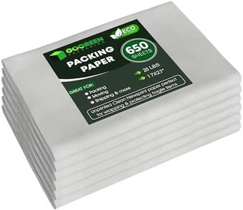 Newsprint Packing Paper Sheets for Moving - 650 Sheets of Newsprint Paper - Must Have in Your Moving Supplies - 27" x 17" - Made in USA