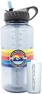 Epic Nalgene OG | Wide Mouth Water Filtration Bottle | American Made Filter Removes 99.99% of Tap Water Contaminants Lead Fluoride (Smoke Grey)