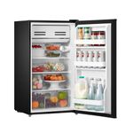 COMFEE' RCD93BL2UK(E) Under Counter Fridge, 93L Freestanding Refrigerator with Cooler Box, Adjustable Thermostat, Reversible Door, Removable Glass Shelves, Interior Light, Black