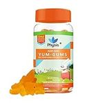 Physis Kids Multivitamin Gummies | Ages 2+ | 30 Orange Flavour Chewable Vitamin with Vitamins C, D, Omega 3 & More | Kids Vitamins Chewies for Cognition, Energy & Support Growth | Children's Vitamins