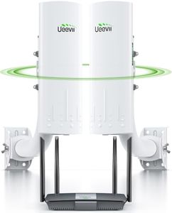UeeVii WiFi 6 Wireless Bridge CPE868, 5KM Dual Gigabit Point to Point Kit