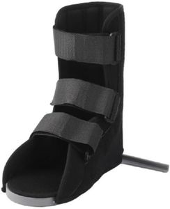 Boot Low Top Ankle Fracture Orthopedic Braces,Short Air Cam Walker Fracture Walking, Thong Fixed Post Op Shoe with Adjustable Strap for Foot Injuries Stable Ankle Joints Recovery Pain Relief (Black, S)