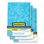 PetSafe ScoopFree Self-Cleaning Cat Litter Box Tray Refills with Premium Blue Non-Clumping Crystals, 3-Pack