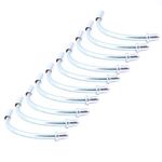 POFET 10pcs/Set Bike V Brake Cable Noodle Brakes Pipe Hose Guide Silvery 90 degree