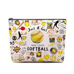 Softball Gifts Makeup Cosmetic Bag for Women, Birthday Gifts for Softball Lovers Players Fans, Softball Stuff Accessories Gifts for Team Coach, Softball Travel Bag Pouch Purse for Female Friends