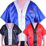 MAR | Blue Corner Man's Jacket for Ring Corner Specialist, Trainer, Assistant Trainer, Cut Man Boxing Robe Boxing Corner Costumes, Cornerman Jacket Coaching Attire (Large)