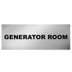 Generator Room Sign Steel Brushed Type Acrylic Board Fixed with PVC Water Proof Black Sticker