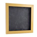 4x4 Shadow Box Frame Natural Wood | with a 3/4" Usable Display Depth | Includes a Dark Grey Real Suede Texture Acid-Free Backing Board, UV Resistant Acrylic, and Hanging Hardware - 4x4 Inch Frame