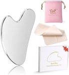 Stainless Steel Gua Sha Facial Tools, Durable Gua Sha Scraping Massager to Reduce Puffiness, Lymphatic Drainage, Facial Tension with Travel Pouch & Delicate Box