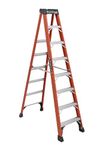 Louisville Ladder FS1408HD 375-Pound Duty Rating Fiberglass Step Ladder, 8-Feet