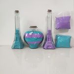 Unity Sand Set for Weddings Sand Ceremony Kit Handmade Decorative Jar Vase with Sand(2lbs) (Heart vase (2lb), Colour A)