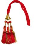 VTN Women's Patiala Shahi Paranda/Parandi Traditional Hair Accessory Braid Tassles/Hair Extension/Choti (Color-Full Red)