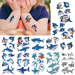 Party Propz Baby Shark Theme Temporary Tattoos For Kids - - 10 tattoos stickers - For Baby Shark Party Supplies/Baby Shark Theme Happy Birthday Decorations