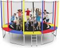 STEP OVER 6FT,8FT,10FT,12FT, 14FT, 16FT Trampoline (16 FEET) for Kids/Adults || Indoor/Outdoor (Supports Upto 360 kgs)||Enclosure net and Poles Safety Pad Ladder Jumping Mat||Heavy Duty||2025 Edition