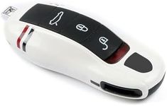 Key case Cover for Porsche Macan Cayenne Panamera 911 718 971 9YA Boxster Remote Smart Key Side Shell Holder Cap Protection (StyleB) (StyleB, White)