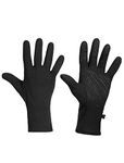 Icebreaker Unisex Quantum Wool Winter Glove Liner for Men Or Women, Black, Large