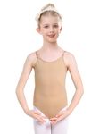 Kefiyis Leotards for Girls and Women Camisole Nude Leotard for Ballet Dance Gymnastics Seamless Undergarment Dancewear Costume with Adjustable Straps S