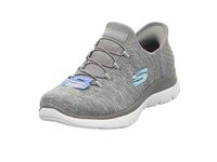 Skechers Women's Hands Free Slip Ins Summits Dazzling Haze Sneaker, Grey Mint, 8.5