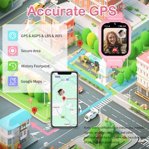 JUBUNRER 4G Kids Smart Watch with GPS, Video Call, SOS – Waterproof