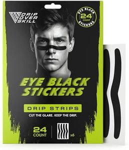 DRIP Over Skill Drip Strips Flex-Stretch Eye Black Stickers, 24 Pack, Flex Tape that Moves With You, Sweat-Proof, Baseball, Football, Lacrosse, Stocking Stuffers for Teen Boys & Kids, Grit Strip