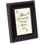 Cottage Garden Tiny Frame - Believe In Yourself With Distressed Black Finish