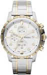 Fossil Men's Dean Quartz Stainless Steel Chronograph Watch, Color: Gold/Silver (Model: FS4795IE)